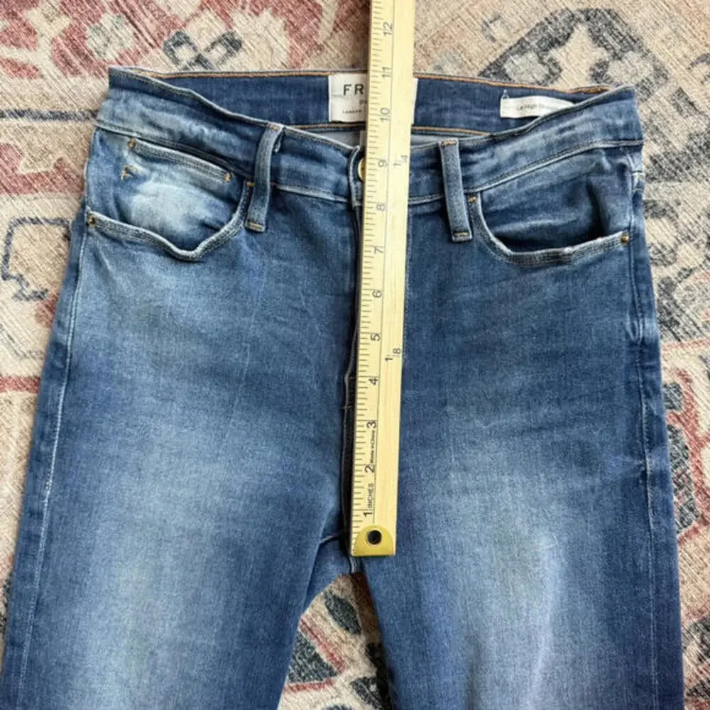 FRAME Le High Straight Blue Cotton Blend Denim‎ Jeans Womens 24